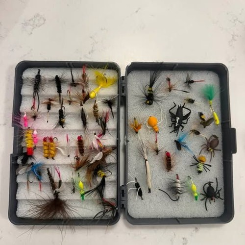Assorted fly fishing lures - fly,
