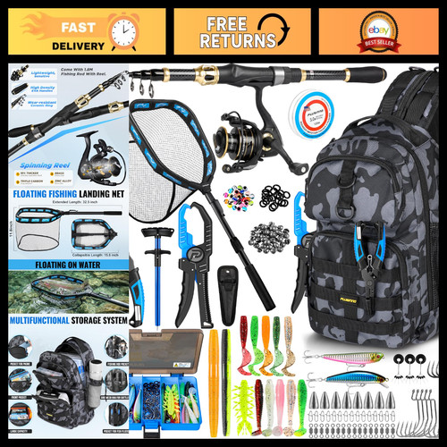 Fishing rod backpack set - fishing,