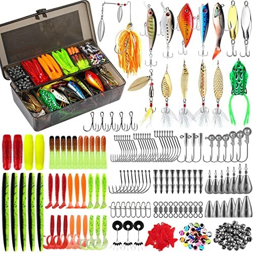 Fishing lures tackle box kit - fishing,