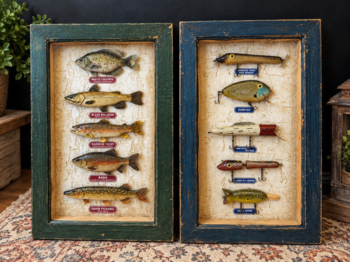 Fishing shadow box wall - fishing,
