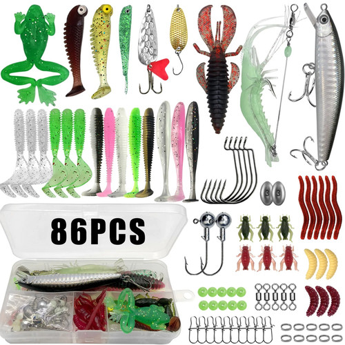86pcs fishing lure kit trout - kit,